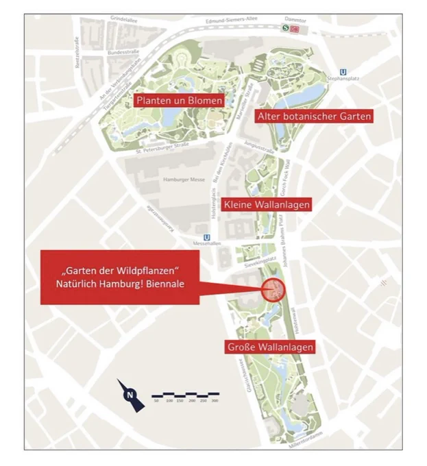 Lageplan Planten un Blomen, Hamburg
