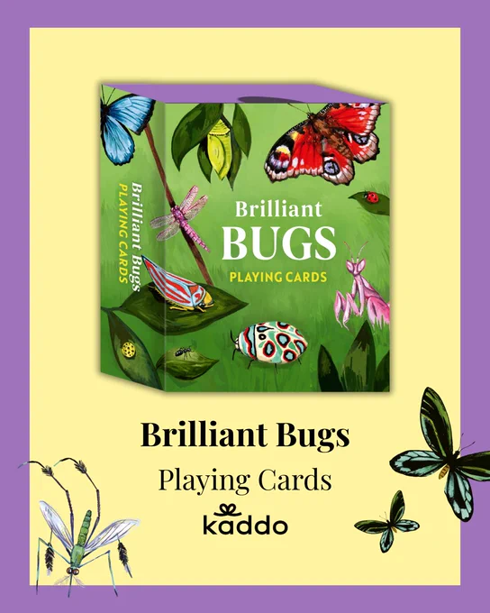 Brilliant Bugs playing cards box