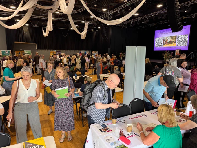 A picture from Connected Voice’s 2025 Funding Fair at Northumbria University Students’ Union on Wednesday 25 June 2025