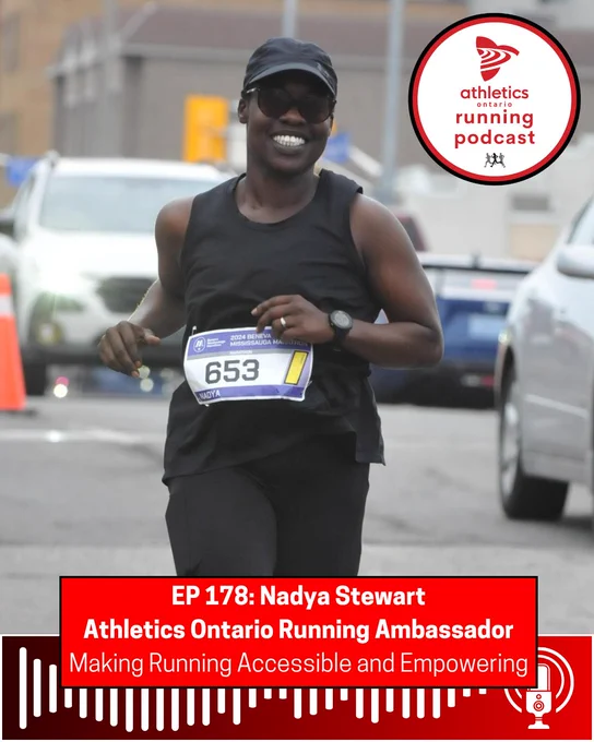 🏃‍♀️✨ Ready to be inspired? Meet Nadya Stewart — Barrie’s own runner and Athletics Ontario Running Ambassador for 2025-2026! From starting “on and off” in 2011 to reigniting her passion after motherhood in 2019, Nadya’s journey shows how running can be a powerful tool for mental health, self-reflection, and finding balance in life. 🌿💪
As an ambassador, Nadya is on a mission to make running safe, fun, and accessible for EVERYONE in Ontario. She believes running isn’t just for elite athletes — it’s for YOU, no matter your pace or experience. 🏅❤️
🎧 Tune in to the latest episode of the Athletics Ontario Running Podcast to hear Nadya’s inspiring story, her community advocacy, and tips to make your running journey feel welcoming and unstoppable. Listen here:
https://athleticsontario.ca/road-trail-running/athletics-ontario-running-podcast/