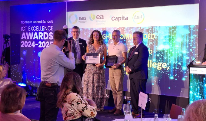 Prize-giving at the ICT Excellence Awards.