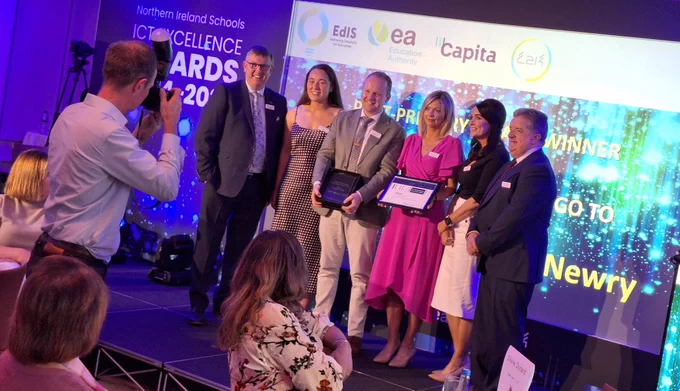Prize-giving at the ICT Excellence Awards.
