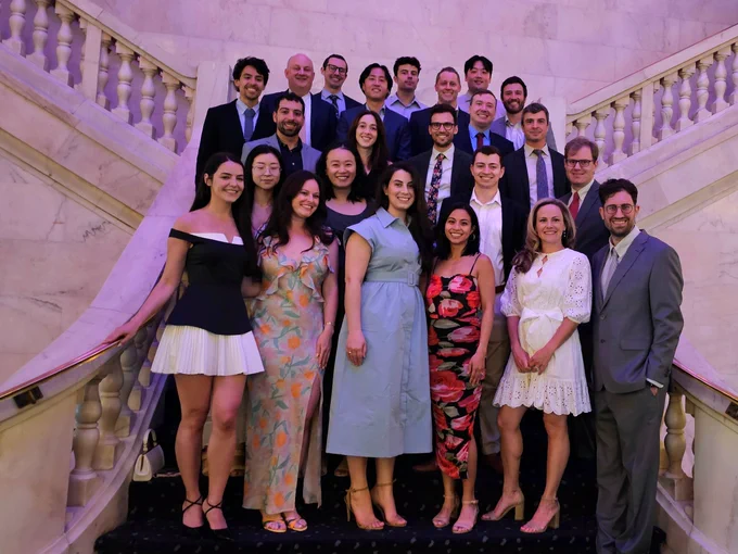 Faculty and residents at the 2025 Anesthesiology Residency Graduation at the Renaissance Pittsburgh Hotel.