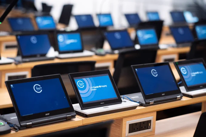UK covid-19 hearing room