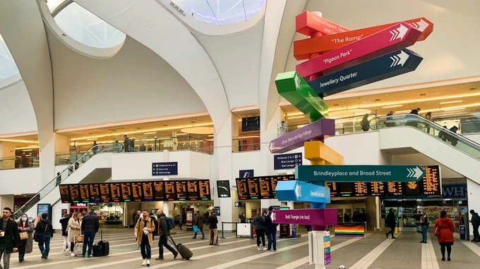 The concourse at Birmingham New Street station.