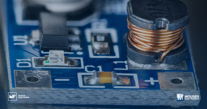 Close up of a DC/DC-converter. 