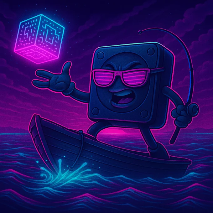From the deck of his neon boat, Signaut casts his line into the digital depths — reeling in blocks not with brute force, but with patience, skill, and the spirit of a true sovereign miner. In a world of noise, he finds value in the quiet pull of decentralization

Harnessing the power of Proof of Commitment, Signaut casts into the decentralized ocean — securing blocks with precision, not consumption. This is Signum: efficient, sustainable, and truly sovereign.

#Bedrock $BR

#Strike $STRIKE

#FUNToken $FUN

#Blast $BLAST

#ONFA $OFT

#QANplatform $QANX

#Humanity $H

#BUSD

#MetalBlockchain $METAL

#Concordium $CCD