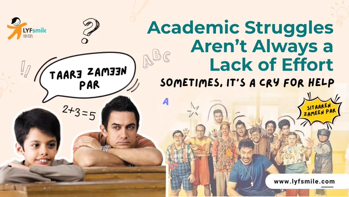 Academic struggles in children are often misunderstood. What appears to be laziness, lack of interest, or defiance may actually be signs of anxiety, learning difficulties, or emotional overwhelm. The film Sitaare Zameen Par powerfully captures this truth—reminding us that behind every academic challenge, there might be a child silently crying for help.

At LyfSmile, we understand that every child learns and copes differently. Our team of the best child psychologists and certified experts provide compassionate support to help children overcome academic and emotional hurdles with confidence.

✅ Learning issues
✅ Low grades
✅ Behavioral concerns
✅ Emotional overwhelm

We’re here to help your child feel understood—not judged.

📞 Reach out to LyfSmile today and take the first step toward real, lasting support.

#AcademicStruggles #SitaareZameenPar #LyfSmileCares 
