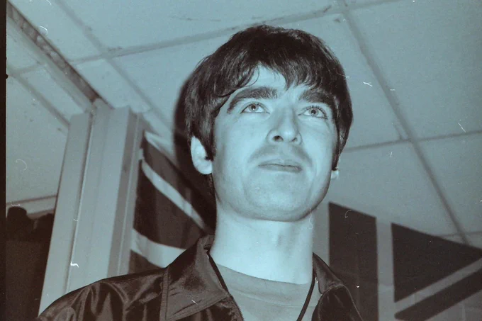 Noel Gallagher of Oasis - photo by Tim Abbot, who'll be showing previously unseen footage of the band on his OasisDefinitley: The Lost Tapes tour.
