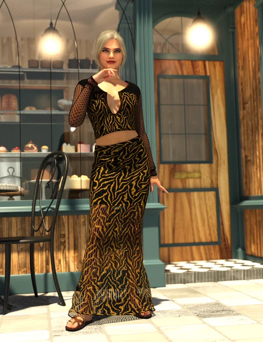 "When comfort decides to flirt with high fashion." @daz3d 

🔗 Outfit Link:
https://www.daz3d.com/dforce-elisaya-outfit-for-genesis-9

#Nelmi3D #Nelmi #DAZStudio #Genesis9 #3DClothing #dForceFashion #IrayRender #DigitalWardrobe #VirtualStyling #3DRenderMagic