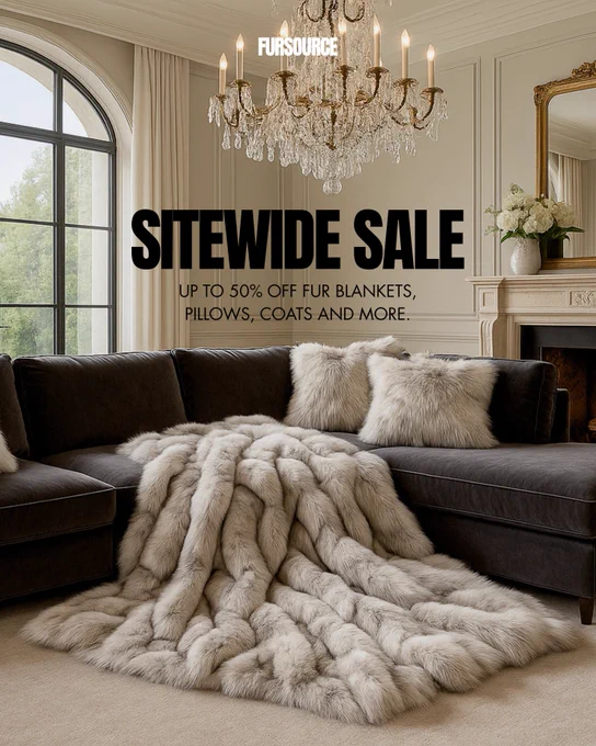 sitewide sale: up to 50% off all fur styles at Fur Source