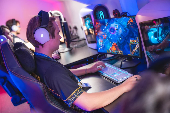 Croydon College at an esports performance bootcamp in the National Esports Performance Campus ahead of the British Esports Student Champs 24/25 Finals