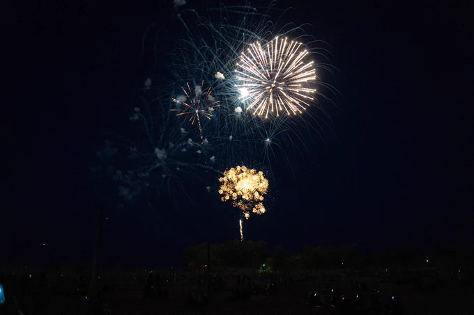 fireworks in night sky
