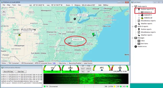 PinPoint APRS client w/ decodes via VARA-HF 