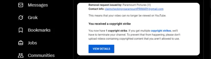This is not mine, but it belongs to another YouTuber. Quite recent, Same gmail using  "plus addressing" this time Paramount, unlike mine mgm.
"Plus addressing" all incoming emails goes to the same address claimclicking, but it will categorize based on the settings.