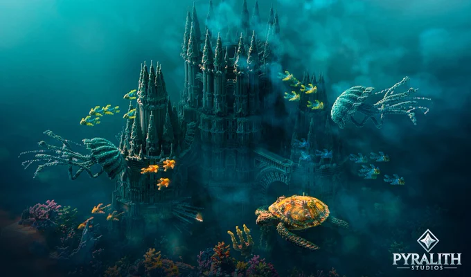 Join our Minecraft Build team discord  https://discord.gg/pyralith

The Only Underwater Castle of Its Kind.
Protected by wandering jellyfish, vibrant corals, and remnants of time — deep below lies a Leviathan, an alien egg throbbing with secrecy. A Kraken waits to be awakened.

#DataIsWanted #mc #Castle #pyralith #pyralithstudios #pyralithstudio
#MinecraftBuild #UnderwaterCastle #MrBeastGaming #MinecraftChallenge #25KBuildChallenge #MinecraftArchitecture #EpicBuilds #MinecraftFantasy #MinecraftCreative #MinecraftShowcase #GamingArt #MinecraftDesign #MinecraftInspiration #MinecraftCommunity #MinecraftMasterpiece #MinecraftBuilders #BlockByBlock #GamingChallenge #MinecraftWorld #MinecraftBuildBattle
Amazing people @cl1qizcool @icybuildsmc