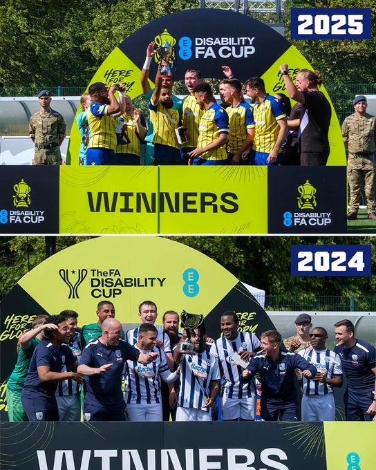 Photos of EE Disability FA Cup final wins for WBA Blind.