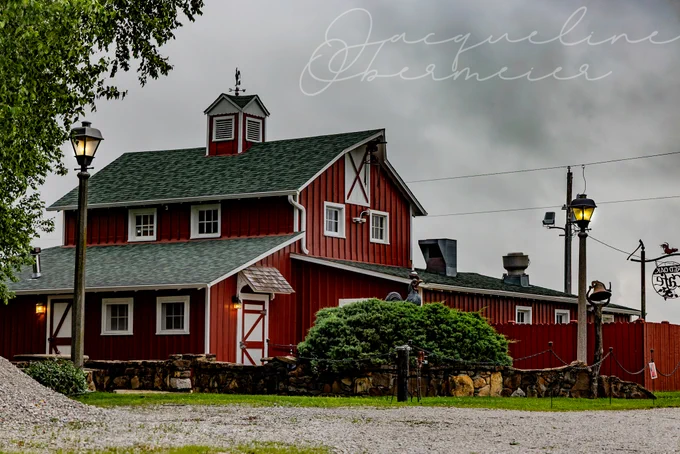 Restored red building at Red Oak 2