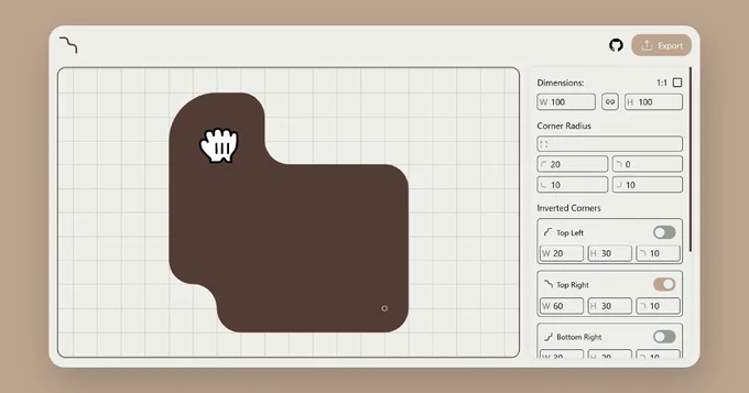 corner inverter tool preview