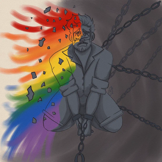 Por el miedo a mostrar mis colores he cometido errores que me han lastimado a mi y a otras personas... espero poder librarme de estas cadenas que cada ves se sienten mas flojas así como mas pasadas... tal vez pronto puedan romperse