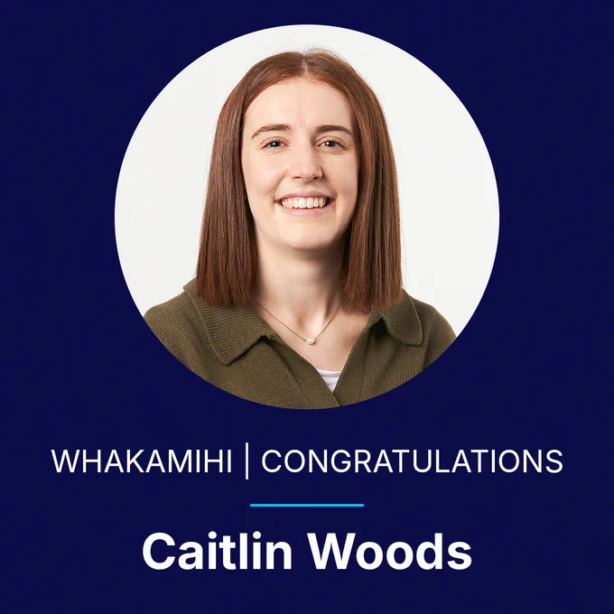 Congratulations to Caitlin Woods on winning the University of Auckland's Three Minute Thesis (3MT) Open Heat.