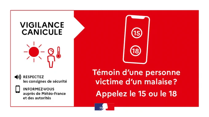Témoin d'une personne victime d'un malaise ? Appelez le 15 ou le 18. 
