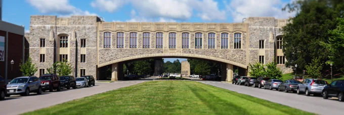 Virginia Tech Torgersen Hall Library Bridge.