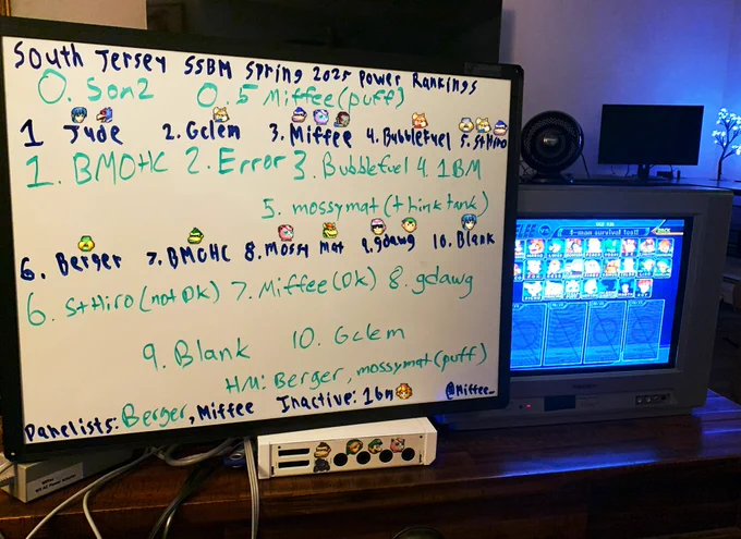 South New Jersey Super Smash Bros. Melee Power Rankings Spring 2025