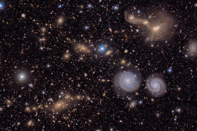 The first images from the Rubin Observatory, more than 25 years in the making, were livestreamed at Wallace Wade Stadium on June 23. (NSF–DOE VERA C. RUBIN OBSERVATORY)
