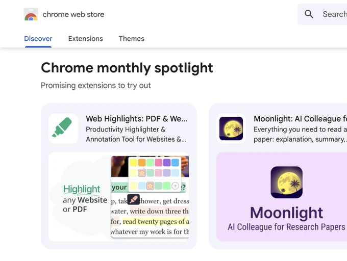 Chrome monthly spotlight: Web Highlights: PDF & Web Highlighter