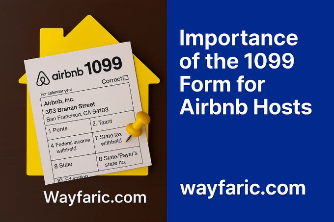 Airbnb host reviewing tax documents at home, with a laptop and coffee mug on the table—conceptual image for understanding Airbnb 1099 and maximizing tax deductions.