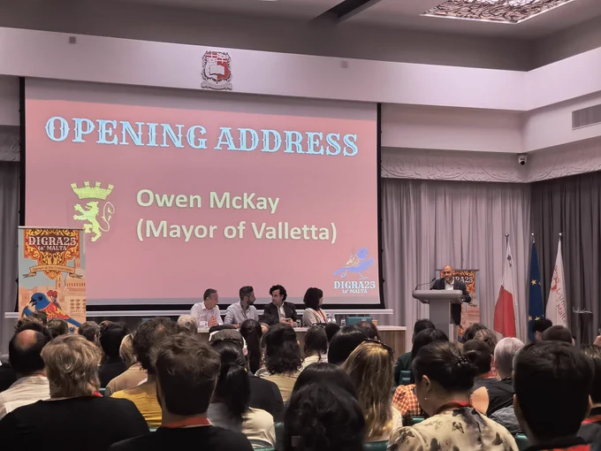 Mayor of Valletta Owen McKay addressing the conference 