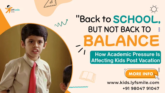 "𝐁𝐚𝐜𝐤 𝐭𝐨 𝐒𝐜𝐡𝐨𝐨𝐥, 𝐁𝐮𝐭 𝐍𝐨𝐭 𝐁𝐚𝐜𝐤 𝐭𝐨 𝐁𝐚𝐥𝐚𝐧𝐜𝐞"
As schools reopen post-summer, many children are struggling emotionally. While the routine is back, their mental balance isn’t.

📚 Syllabus load feels overwhelming

⚖️ NEP 2020 changes confuse students & parents

📱 Social media creates toxic comparison

😔 Fear of failure leads to anxiety, shutdowns

Let’s talk to our kids, not just test them.
Support > Pressure.
🧠 Because mental health matters in every classroom.