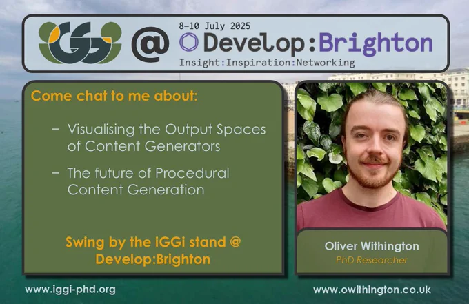 Oliver Withington - Come chat to me about Visualising the Output Spaces of Content Generators, and The future of Procedural Content Generation
