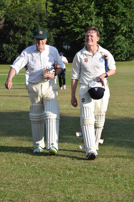 Bill and Will walk off smiling