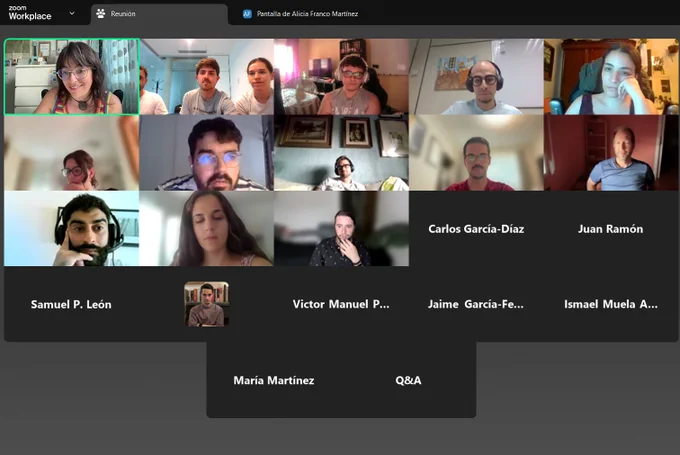Captura del meeting de Zoom del ReproducibiliTea