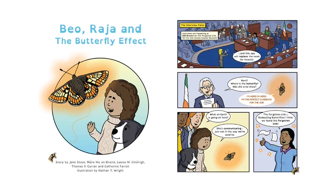 Scenes from Beo, Raja and the Butterfly Effect comic