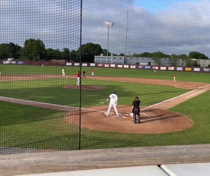 Cape league game action between the Falmouth Commodores and the Yarmouth Dennis Red Sox.