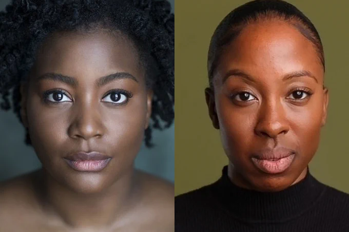 A photo showing two headshots of performers 