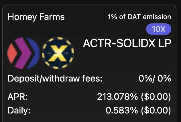 There is a new pair on the Pulsechain Homey Farms. Actuator token and the SolidX token.