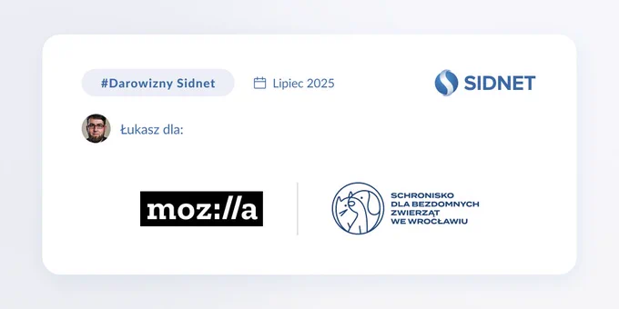 Logotypy projektów open-source i non-profit wspieranych przez software house Sidnet