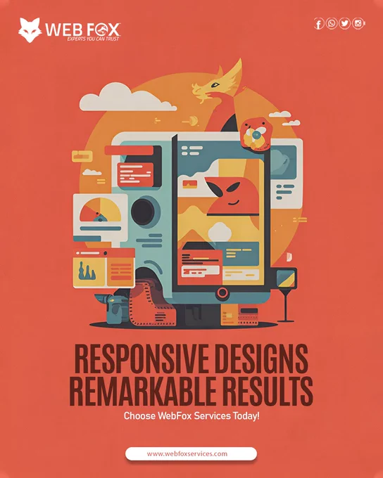 Webfox Services delivers Responsive Designs Remarkable Results for every digital need—web development, mobile apps, SEO, and branding that drive real business impact.