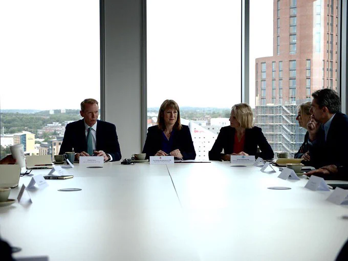 The Chancellor in Leeds for a financial services roundtable.