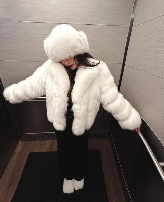 white fox coat