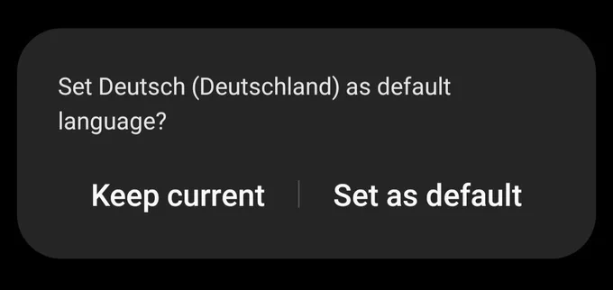 setting the default language on das Handy to Deutsch
