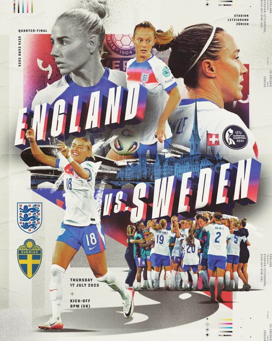 Matchday poster: England v Sweden