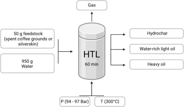 Papamatthaiakis, N., Barbero-López, A., Eronen, E., Jänis, J., Mola-Yudego, B., & Haapala, A. (2025). Hydrothermal Liquefaction of Coffee Silverskin and Spent Coffee Grounds: Bioenergy and Biochemical Potential. BioEnergy Research, 18(1), 1-12. https://doi.org/10.1007/s12155-025-10867-3

