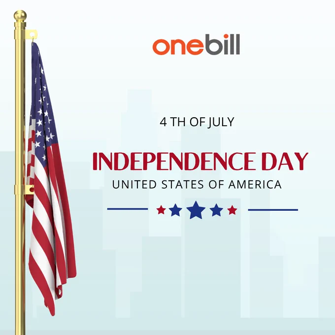 Happy 4th of July from all of us at @OneBillSoftware!

Today, we celebrate the spirit of freedom, innovation, and resilience that defines America. Wishing our customers, partners, and team members a joyful and safe Independence Day!