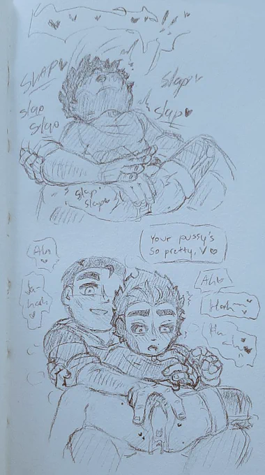 V: —!! (Very heartful screaming) 

(Over Viktor's [partly shocked] moaning. One slip of trying to call Jayce's name)
J: Your pussy's so pretty, V♡