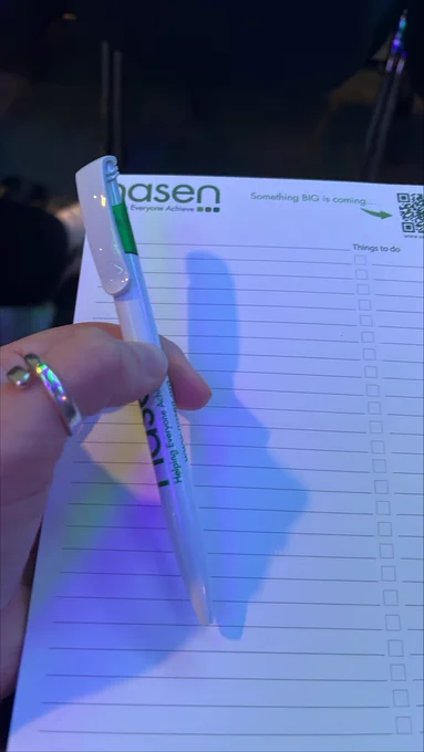 nasen pad and pen poised for notetaking during the sessions at nasen Live SEND event